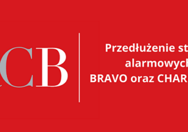 Przedłużenie obowiązywania stopni alarmowych BRAVO i CHARLIE-CRP. 